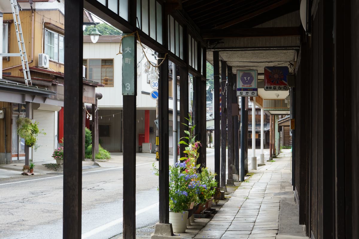 【新潟県】栃尾の雁木通りを歩く1/2（新町〜大町〜表町）